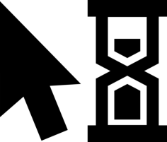 Loading Cursor Sticker Outline Svg File, Free Vectors File